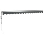 vidaXL Copertină retractabilă automată, antracit, 4,5x3 m vidaXL Copertină retractabilă automată, antracit, 4,5x3 m