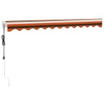 vidaXL Copertină retractabilă automată, portocaliu și maro, 3x2,5 m vidaXL Copertină retractabilă automată, portocaliu și maro, 3x2,5 m