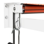 vidaXL Copertină retractabilă automată, portocaliu și maro, 3x2,5 m vidaXL Copertină retractabilă automată, portocaliu și maro, 3x2,5 m