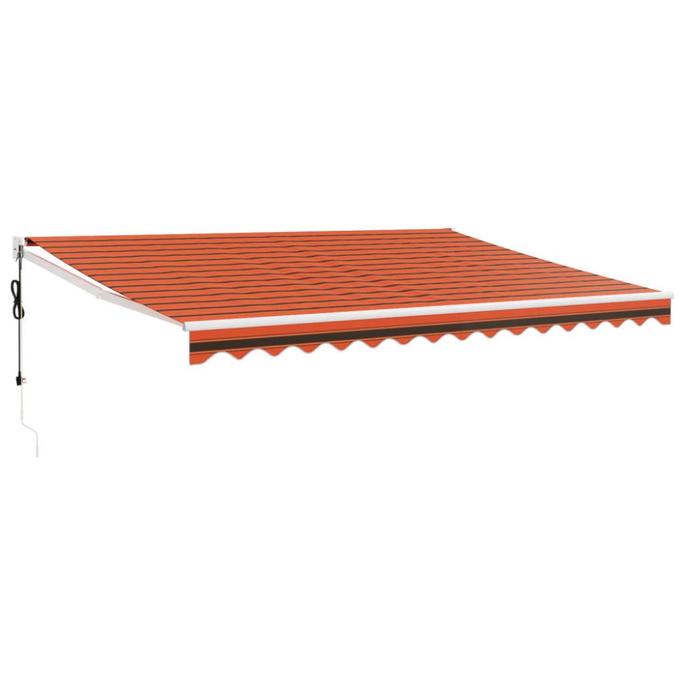 vidaXL Copertina retractabilă automată, portocaliu și maro, 4x3 m