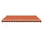 vidaXL Copertina retractabilă automată, portocaliu și maro, 4x3 m vidaXL Copertina retractabilă automată, portocaliu și maro, 4x3 m
