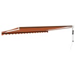 vidaXL Copertină retractabilă automată, portocaliu și maro, 4,5x3 m vidaXL Copertină retractabilă automată, portocaliu și maro, 4,5x3 m
