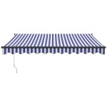 vidaXL Copertina automată retractabilă, albastru și alb, 3,5x2,5 m vidaXL Copertina automată retractabilă, albastru și alb, 3,5x2,5 m