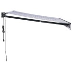 vidaXL Copertina automată retractabilă, albastru și alb, 3,5x2,5 m vidaXL Copertina automată retractabilă, albastru și alb, 3,5x2,5 m