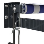 vidaXL Copertina automată retractabilă, albastru și alb, 3,5x2,5 m vidaXL Copertina automată retractabilă, albastru și alb, 3,5x2,5 m