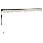 vidaXL Copertină retractabilă automată, crem, 3x2,5 m vidaXL Copertină retractabilă automată, crem, 3x2,5 m