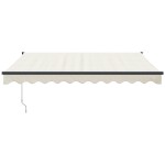 vidaXL Copertină retractabilă, crem, 3,5x2,5 m, textil și aluminiu