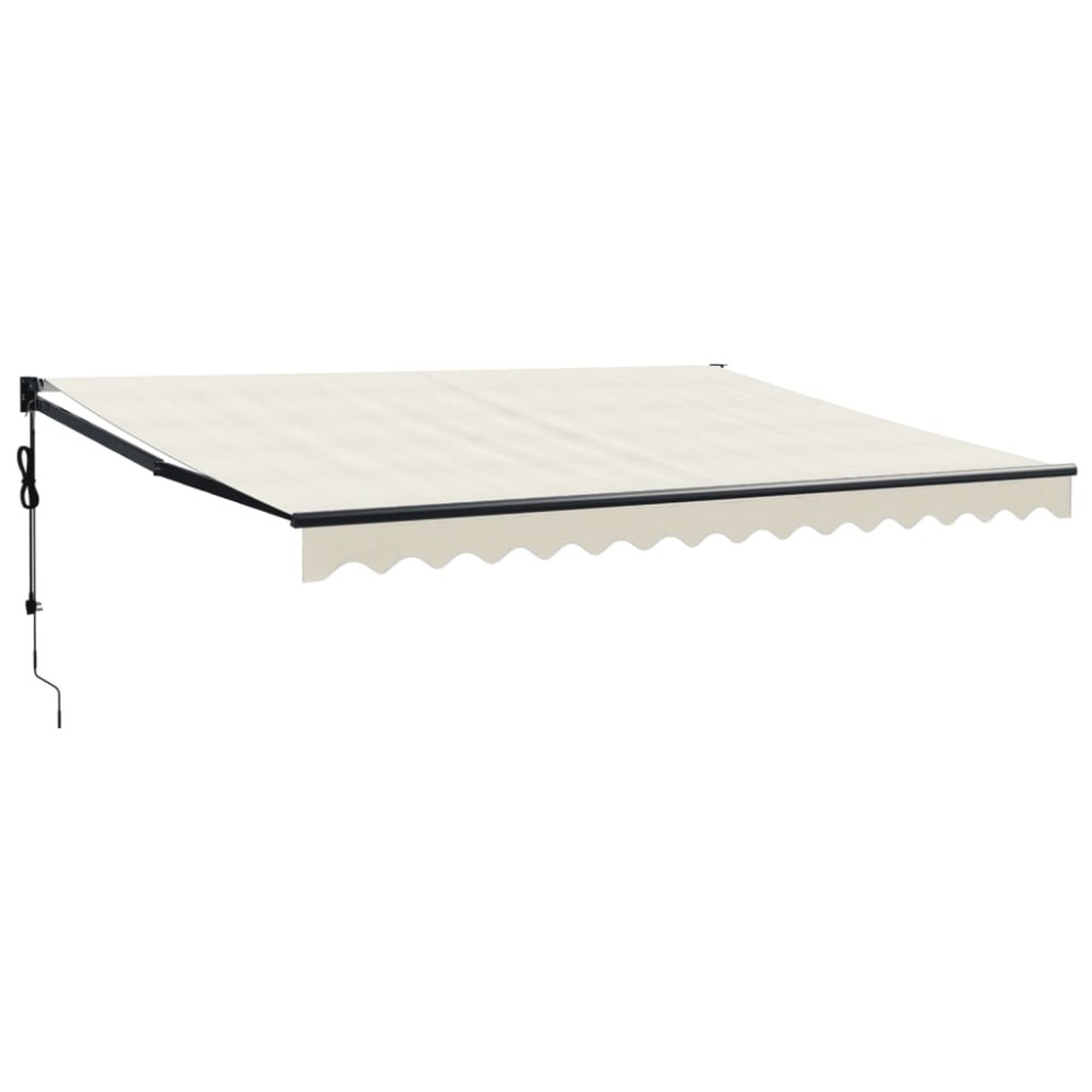 vidaXL Copertină retractabilă automată, crem, 4x3 m