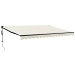 vidaXL Copertină retractabilă automată, crem, 4x3 m vidaXL Copertină retractabilă automată, crem, 4x3 m