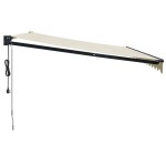 vidaXL Copertină retractabilă automată, crem, 4x3 m vidaXL Copertină retractabilă automată, crem, 4x3 m