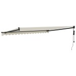 vidaXL Copertină retractabilă automată, crem, 4x3 m vidaXL Copertină retractabilă automată, crem, 4x3 m
