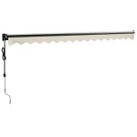 vidaXL Copertină retractabilă automată, crem, 4x3 m vidaXL Copertină retractabilă automată, crem, 4x3 m