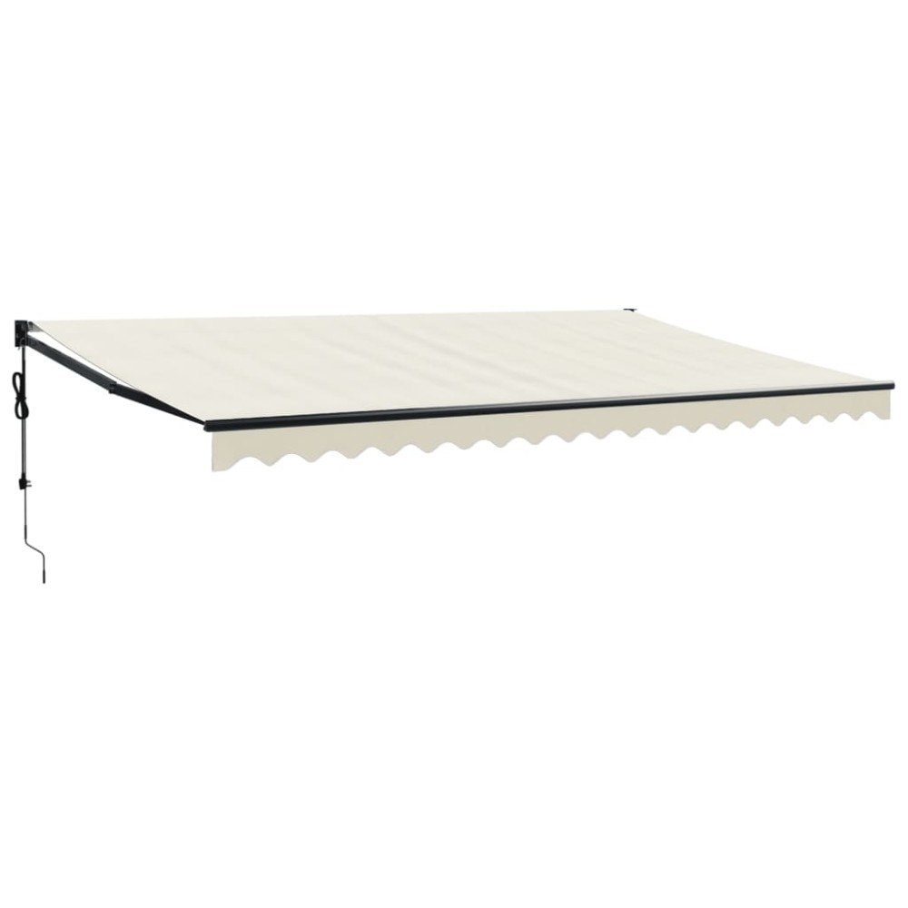vidaXL Copertină retractabilă automată, crem, 5x3 m