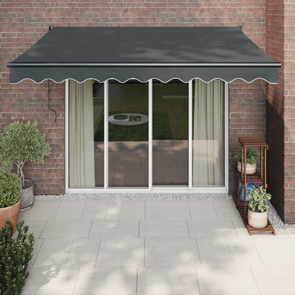 vidaXL Copertină retractabilă automată, antracit, 3x2,5 m