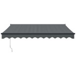 vidaXL Copertină retractabilă automată, antracit, 3x2,5 m vidaXL Copertină retractabilă automată, antracit, 3x2,5 m