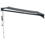 vidaXL Copertină retractabilă automată, antracit, 3x2,5 m vidaXL Copertină retractabilă automată, antracit, 3x2,5 m