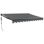 vidaXL Copertină automată retractabilă, antracit, 3,5x2,5 m vidaXL Copertină automată retractabilă, antracit, 3,5x2,5 m