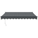vidaXL Copertină automată retractabilă, antracit, 3,5x2,5 m vidaXL Copertină automată retractabilă, antracit, 3,5x2,5 m