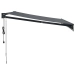 vidaXL Copertină automată retractabilă, antracit, 3,5x2,5 m vidaXL Copertină automată retractabilă, antracit, 3,5x2,5 m