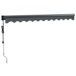 vidaXL Copertină automată retractabilă, antracit, 3,5x2,5 m vidaXL Copertină automată retractabilă, antracit, 3,5x2,5 m