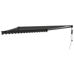 vidaXL Copertină retractabilă automată, antracit, 4x3 m vidaXL Copertină retractabilă automată, antracit, 4x3 m