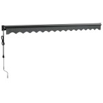 vidaXL Copertină retractabilă automată, antracit, 4x3 m vidaXL Copertină retractabilă automată, antracit, 4x3 m