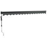 vidaXL Copertină retractabilă automată, antracit, 4,5x3 m vidaXL Copertină retractabilă automată, antracit, 4,5x3 m