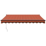 vidaXL Copertină retractabilă automată, portocaliu și maro, 3x2,5 m vidaXL Copertină retractabilă automată, portocaliu și maro, 3x2,5 m