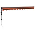 vidaXL Copertină retractabilă automată, portocaliu și maro, 3x2,5 m vidaXL Copertină retractabilă automată, portocaliu și maro, 3x2,5 m