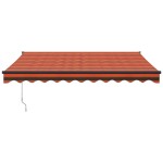 vidaXL Copertină retractabilă automată, portocaliu și maro, 3,5x2,5 m vidaXL Copertină retractabilă automată, portocaliu și maro, 3,5x2,5 m