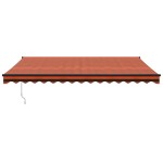 vidaXL Copertina retractabilă automată, portocaliu și maro, 4x3 m vidaXL Copertina retractabilă automată, portocaliu și maro, 4x3 m