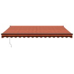 vidaXL Copertină retractabilă automată, portocaliu și maro, 4,5x3 m vidaXL Copertină retractabilă automată, portocaliu și maro, 4,5x3 m