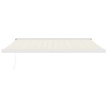 vidaXL Copertină retractabilă, crem, 4x3 m, textil și aluminiu