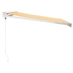 vidaXL Copertină retractabilă, galben/alb, 3,5x2,5 m, textil/aluminiu