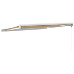 vidaXL Copertină retractabilă, galben/alb, 3,5x2,5 m, textil/aluminiu