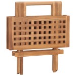 vidaXL Masă de grădină pliabilă, 50 x 50 x 50 cm, lemn masiv tec vidaXL Masă de grădină pliabilă, 50 x 50 x 50 cm, lemn masiv tec