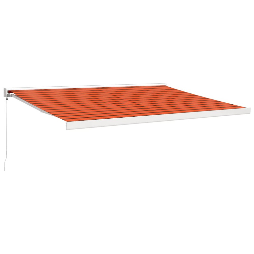vidaXL Copertină retractabilă portocaliu/maro 4x3 m, textil/aluminiu
