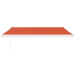vidaXL Copertină retractabilă portocaliu/maro 4x3 m, textil/aluminiu