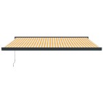 vidaXL Copertină retractabilă, galben/alb, 4,5x3 m, textil/aluminiu