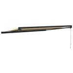 vidaXL Copertină retractabilă, galben/alb, 4,5x3 m, textil/aluminiu