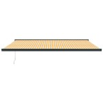 vidaXL Copertină retractabilă, galben/alb, 5x3 m, textil/aluminiu