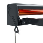 vidaXL Copertină retractabilă portocaliu/maro 4,5x3 m, textil/aluminiu