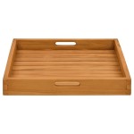 vidaXL Tavă pentru servit, 50x50 cm, lemn masiv de tec vidaXL Tavă pentru servit, 50x50 cm, lemn masiv de tec