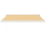 vidaXL Copertină retractabilă, galben/alb, 3x2,5 m, textil/aluminiu