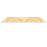 vidaXL Copertină retractabilă, galben/alb, 4x3 m, textil/aluminiu