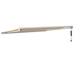 vidaXL Copertină retractabilă, galben/alb, 4,5x3 m, textil/aluminiu