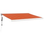 vidaXL Copertină retractabilă portocaliu/maro 3,5x2,5m textil/aluminiu