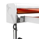 vidaXL Copertină retractabilă portocaliu/maro 3,5x2,5m textil/aluminiu