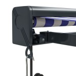 vidaXL Copertină retractabilă albastru/alb, 4x3 m, textil/aluminiu