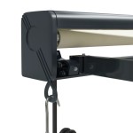 vidaXL Copertină retractabilă, crem, 4x3 m, textil și aluminiu